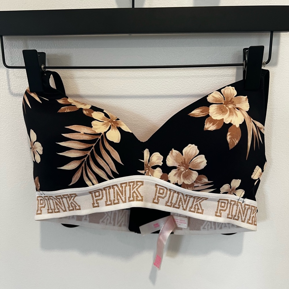 PINK Floral Bra